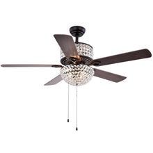 Load image into Gallery viewer, Warehouse of Tiffany CFL8170BL Laure Crystal 52&quot; Incandescent Brown Ceiling Fan
