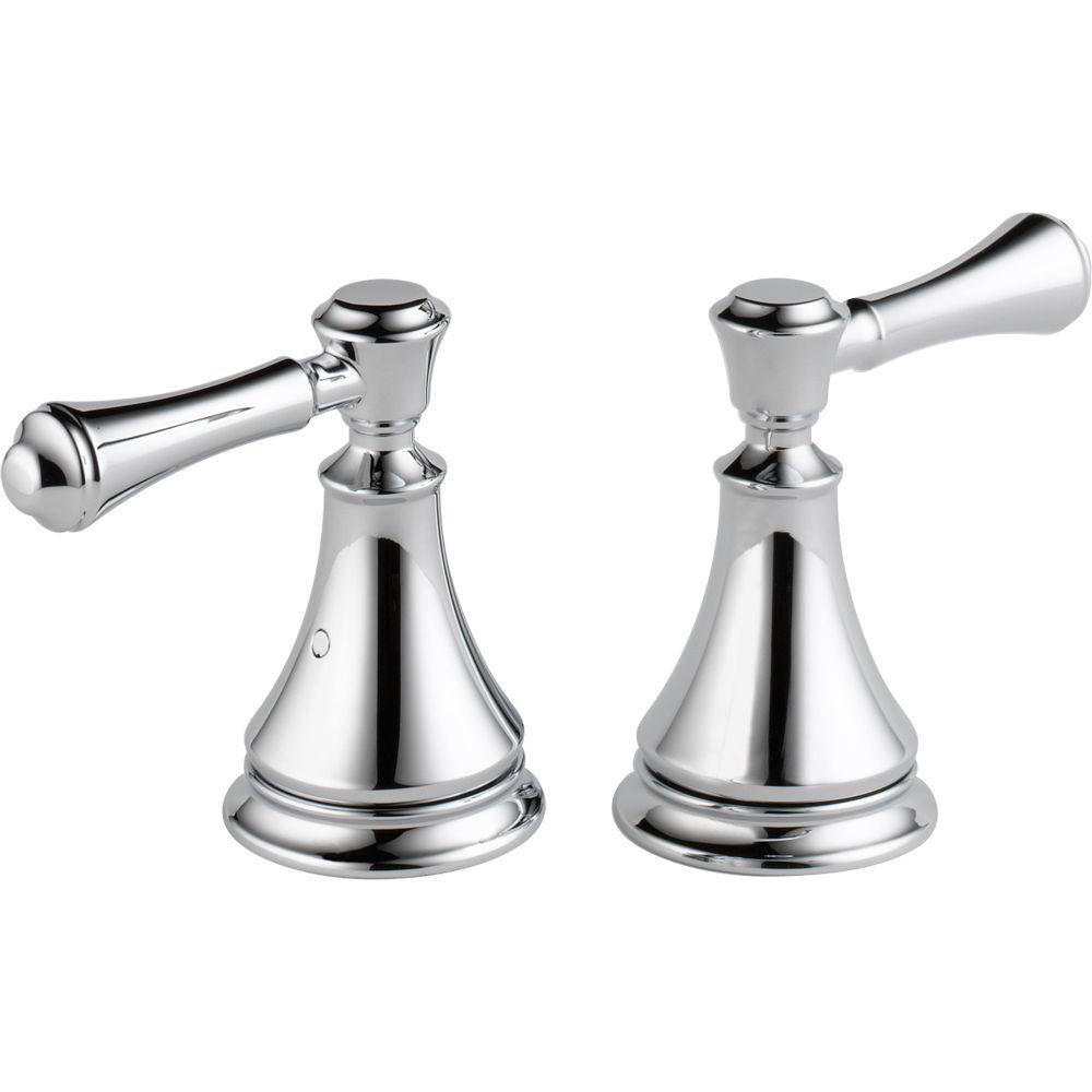 Delta H697 Pair of Cassidy Metal Lever Handles for Roman Tub Faucet in Chrome