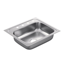 Load image into Gallery viewer, Moen G221984 2200 Series 22 Gauge Single Bowl Drop In Sink, Stainless Steel
