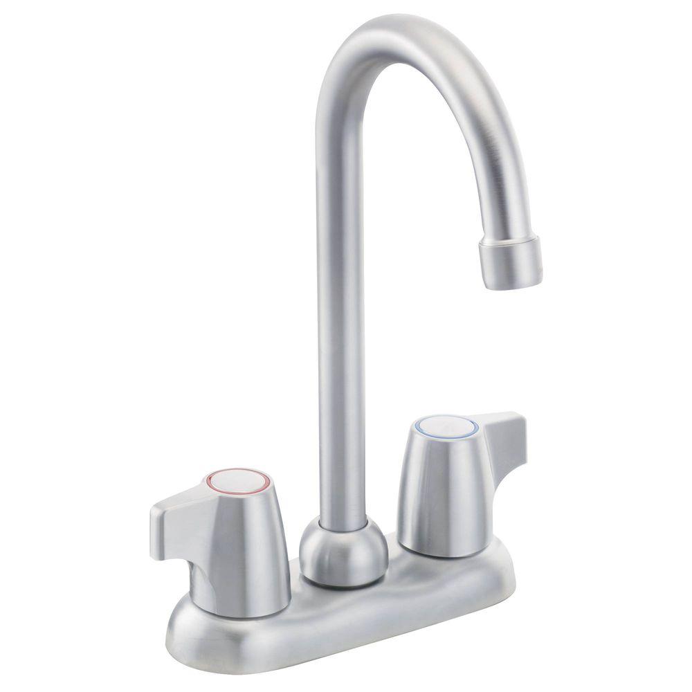 MOEN 4903BC Chateau 2-Handle High-Arc Bar Faucet in Brushed Chrome