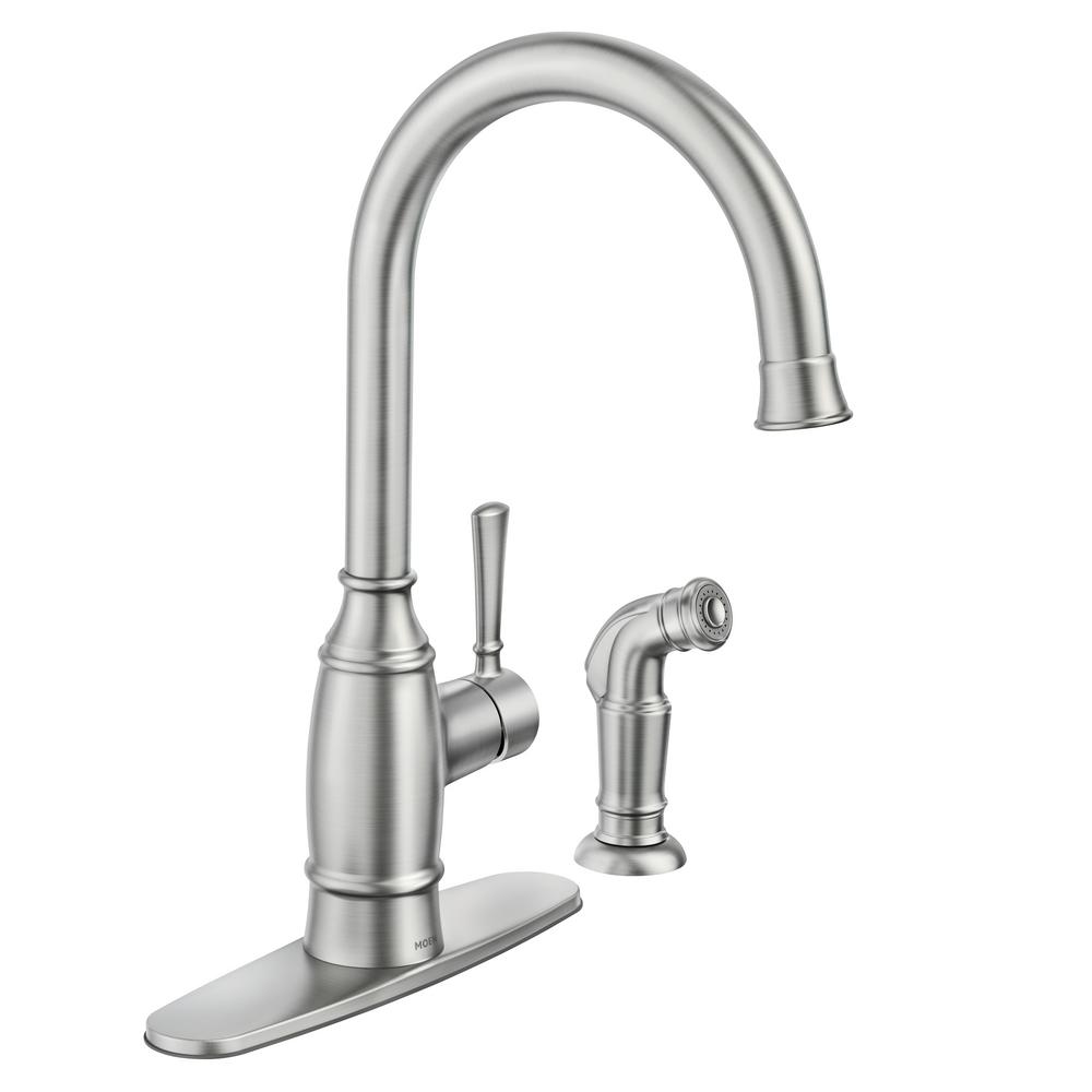 MOEN 87506SRS Noell 1-Handle Standard Kitchen Faucet Spot Resist Stainless