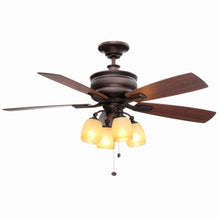 Load image into Gallery viewer, Hampton Bay AC413A-OBB Oakley 52&quot; Oil-Brushed Bronze Ceiling Fan w/ Light Kit
