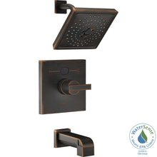 Load image into Gallery viewer, Delta T14401-RBT2O Angular Modern Tub &amp; Shower Faucet Trim Kit Venetian Bronze

