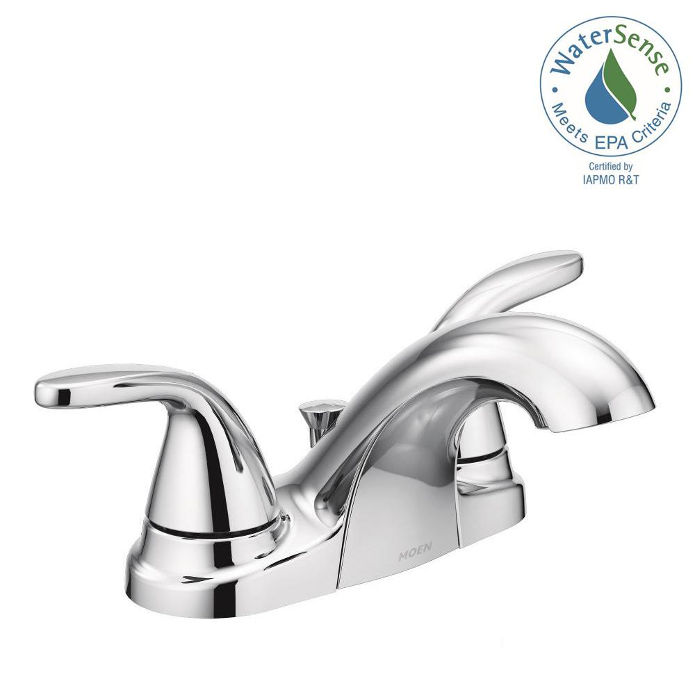 MOEN 84603 Adler 4 in. Centerset 2-Handle Bathroom Faucet in Chrome