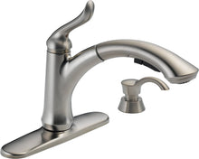 Load image into Gallery viewer, Delta 4353-SSSD-DST Linden 1-Handle Pull-Out Kitchen Faucet, Stainless
