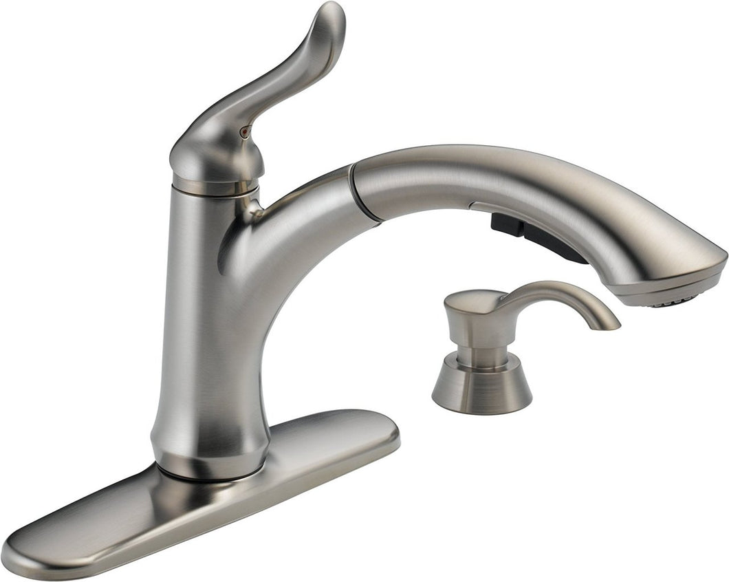 Delta 4353-SSSD-DST Linden 1-Handle Pull-Out Kitchen Faucet, Stainless