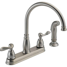 Load image into Gallery viewer, Delta 21996LF-SS Windemere 2-Handle Standard Sprayer Kitchen Faucet, Stainless
