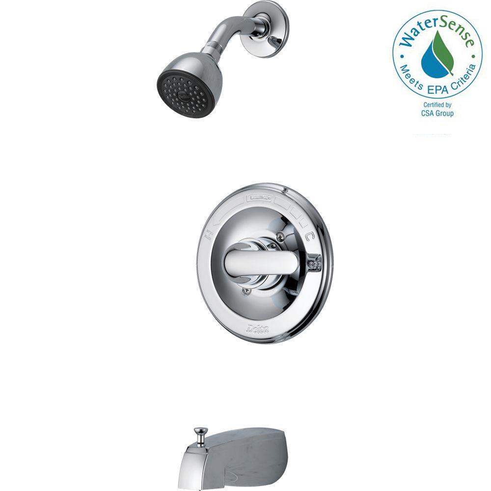 Delta 134900 Classic Single-Handle 1-Spray Tub and Shower Faucet in Chrome