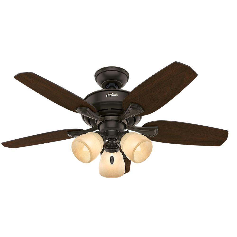Hunter 51096 Channing 44 in. Indoor New Bronze Ceiling Fan with Light Kit