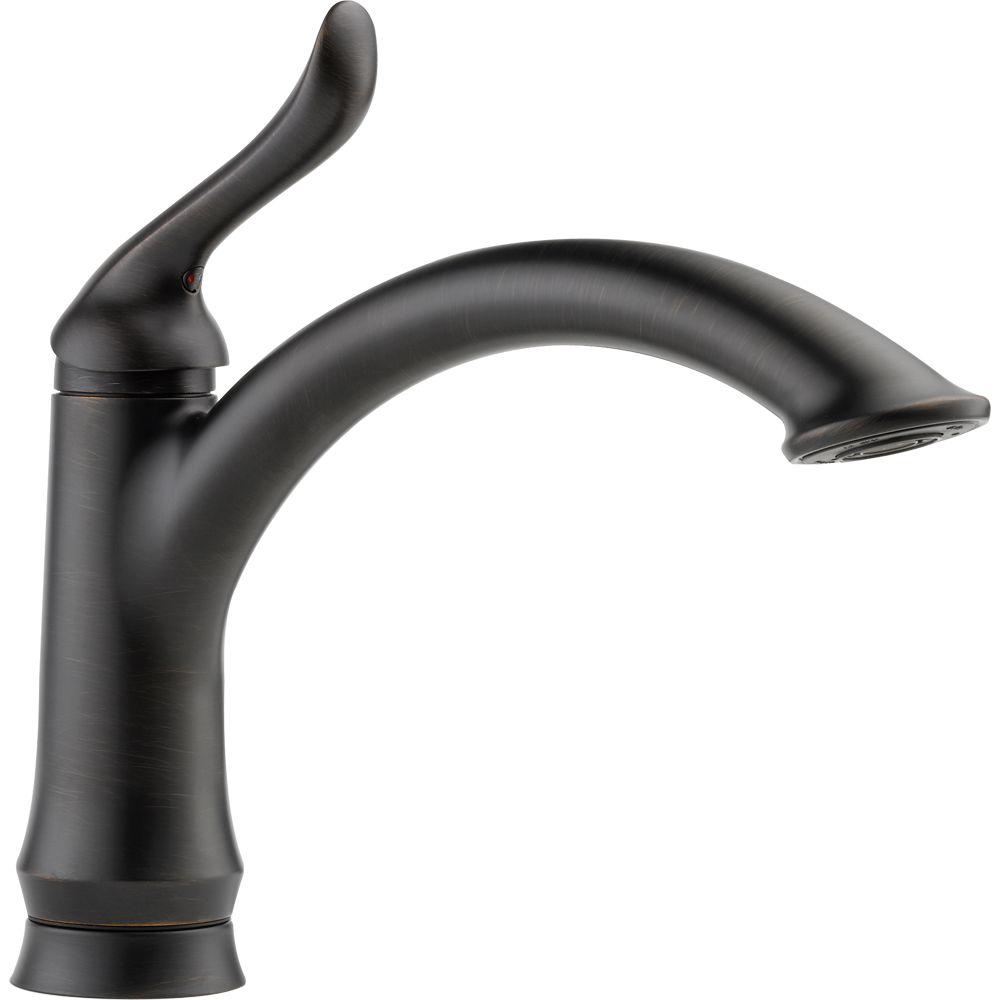 Delta 1353-RB-DST Linden 1-Handle Standard Kitchen Faucet in Venetian Bronze