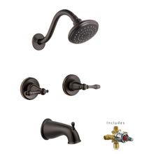 Load image into Gallery viewer, Design House 523472 Oakmont 2-Handle 1-Spray Tub and Shower Faucet ORB

