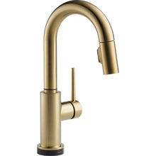 Load image into Gallery viewer, Delta 9959T-CZ-DST Trinsic 1-Handle Pull-Down Bar Faucet Champagne Bronze
