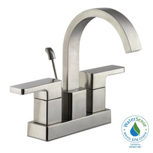 Load image into Gallery viewer, Schon HD67750W-6004 Marx 4&quot; Centerset High-Arc Bathroom Faucet Brushed Nickel
