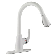 Load image into Gallery viewer, Glacier Bay 67551-0306 Market 1-Handle Pull-Down Sprayer Kitchen Faucet, White
