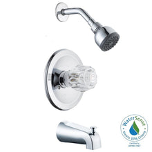 Load image into Gallery viewer, Glacier Bay 874X-0001 Aragon WaterSense 1-Handle Tub &amp; Shower Faucet, Chrome
