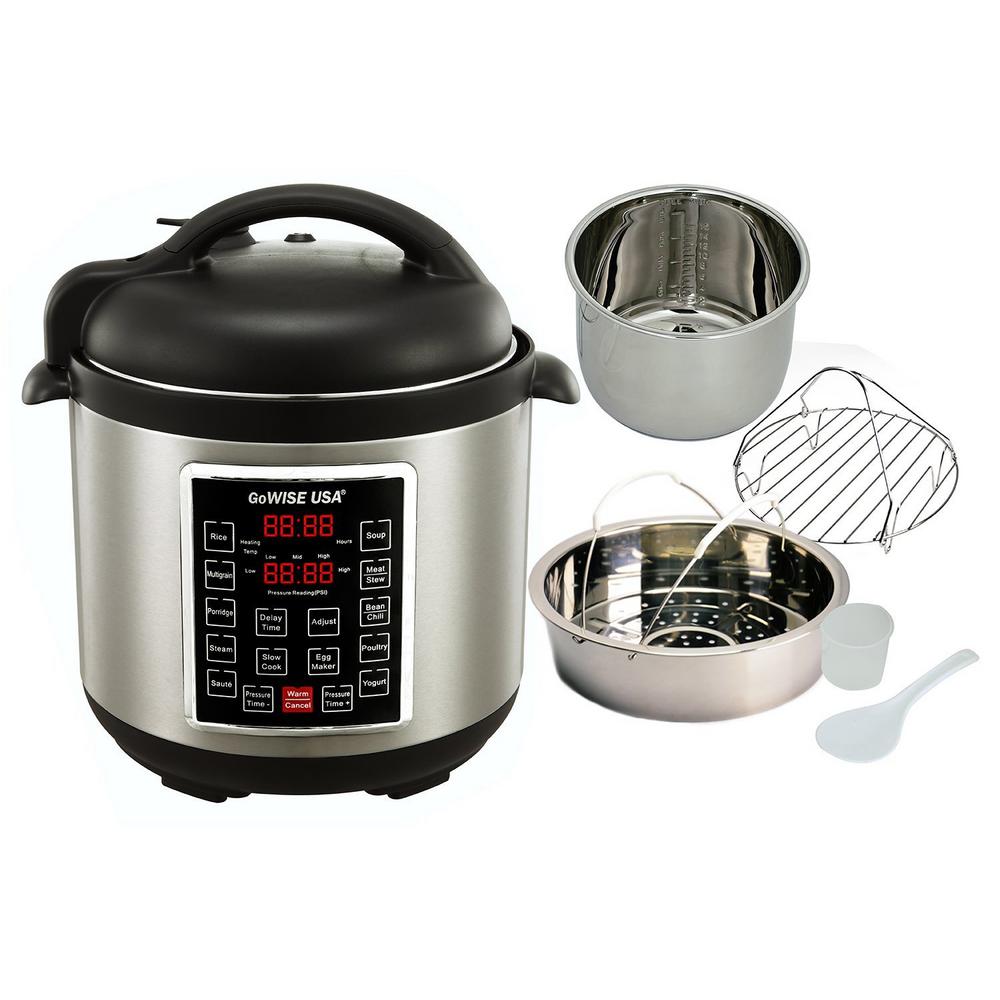 GoWISE USA GW22623 8 Qt. Electric Pressure Cooker with 12-Presets