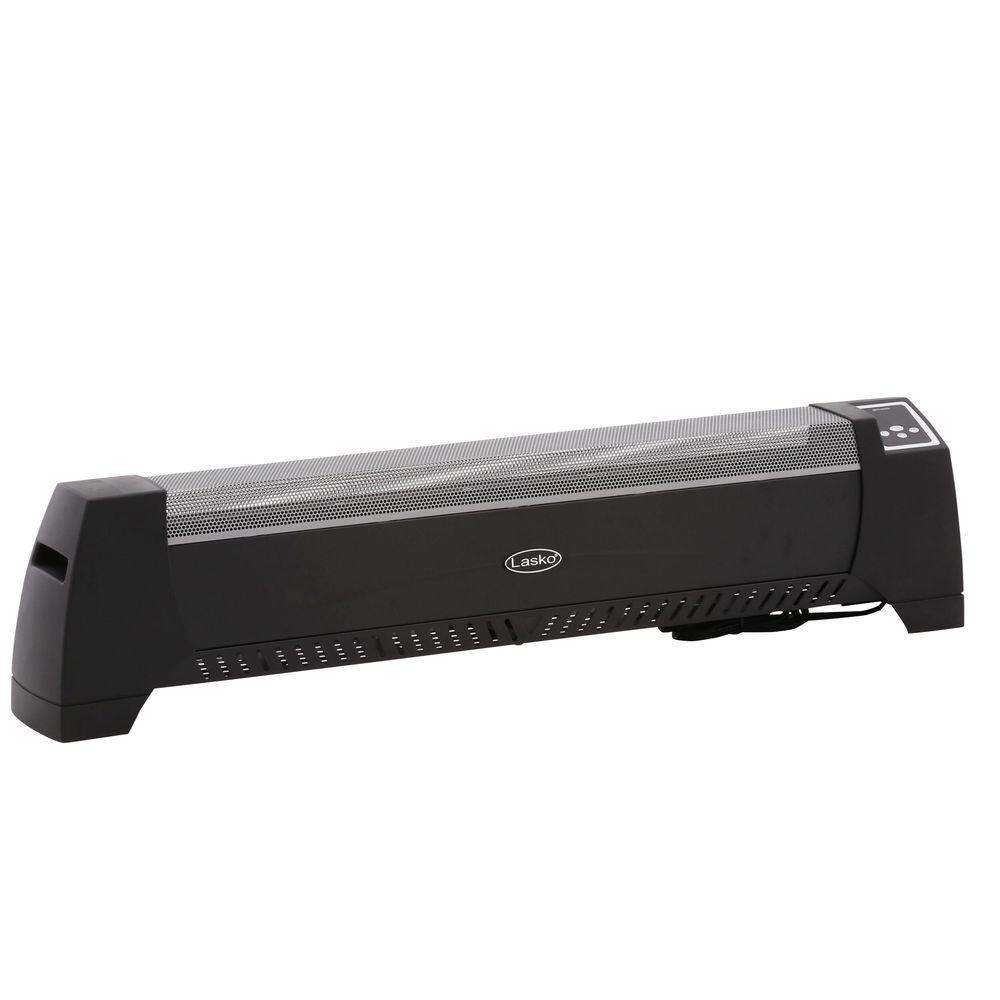 Lasko 5624 1500W Low Profile Silent Room Heater with Digital Display Black