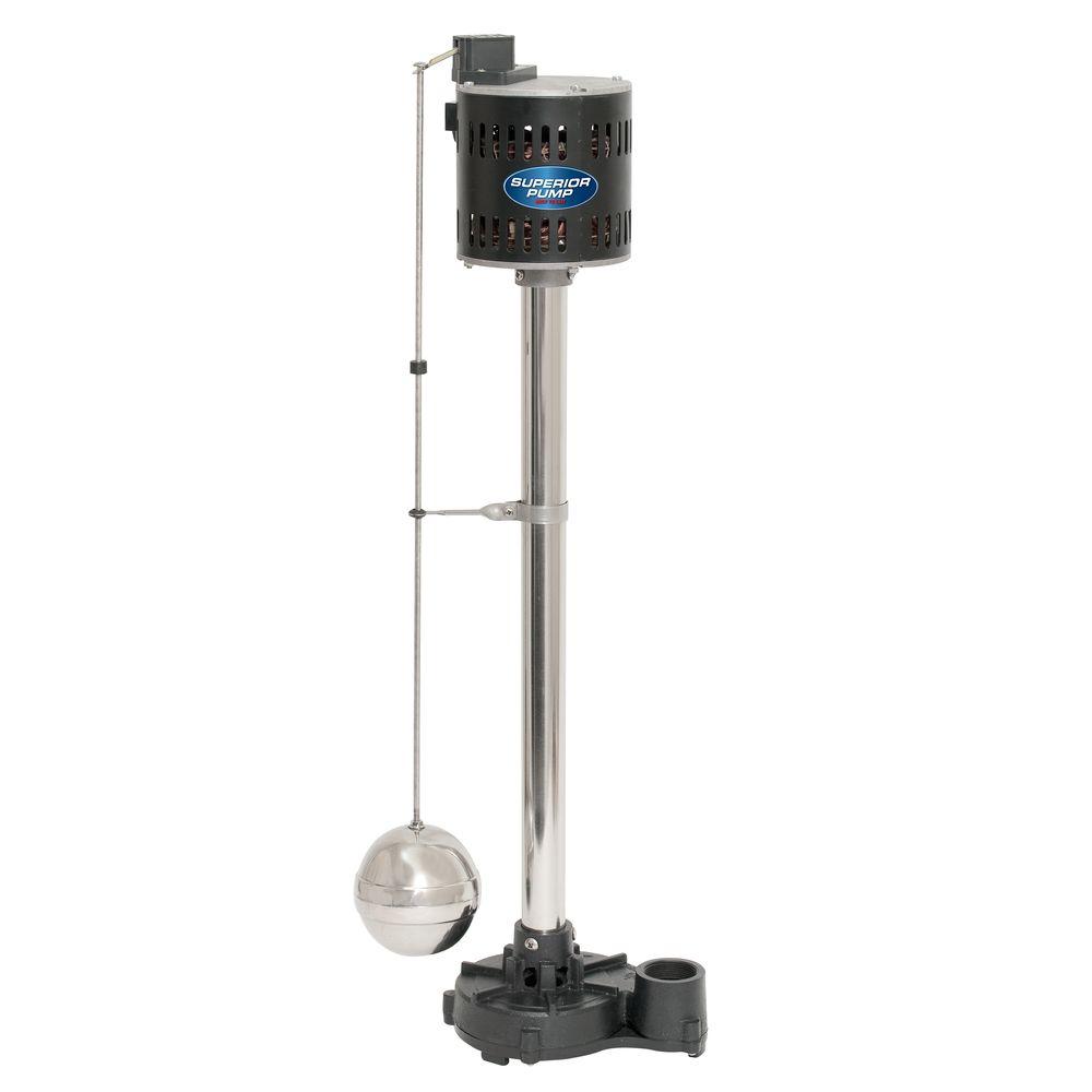 Superior Pump 92301 1/3 HP Cast Iron Pedestal Sump Pump
