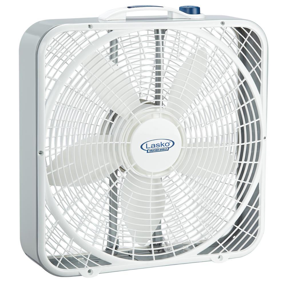 Lasko 3720 20 in. 3-Speed Weather Shield Performance Box Fan