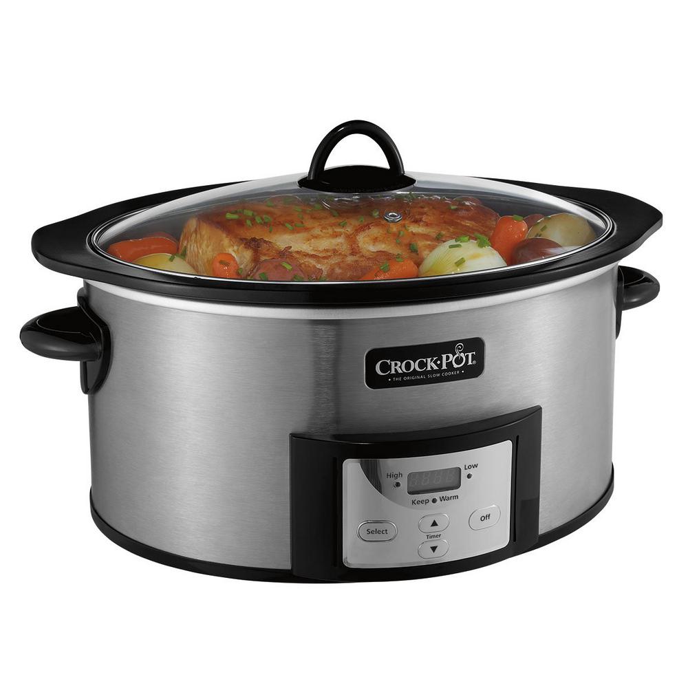 Crock-Pot SCCPVI600-S 6 Qt. Slow Cooker with Stovetop Safe Cooking Pot