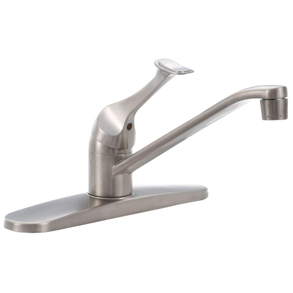 Glacier Bay 67552-1008D2 1-Handle Standard Kitchen Faucet, Stainless Steel