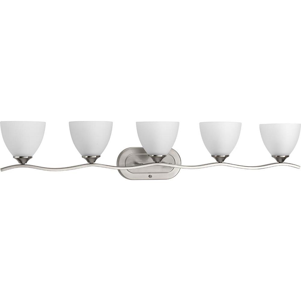 Progress Lighting P300099-009 Laird 5-Light Brushed Nickel Bath Light