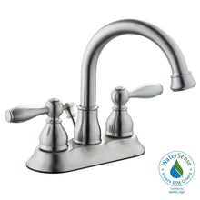 Load image into Gallery viewer, Glacier Bay 67513W-6004 Mandouri 4&quot; High-Arc Bathroom Faucet Nickel 704338
