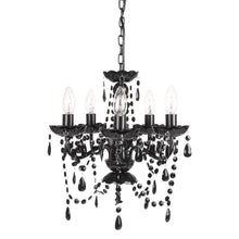 Load image into Gallery viewer, Tadpoles CCH5PL020 5-Light Black Onyx Chandelier
