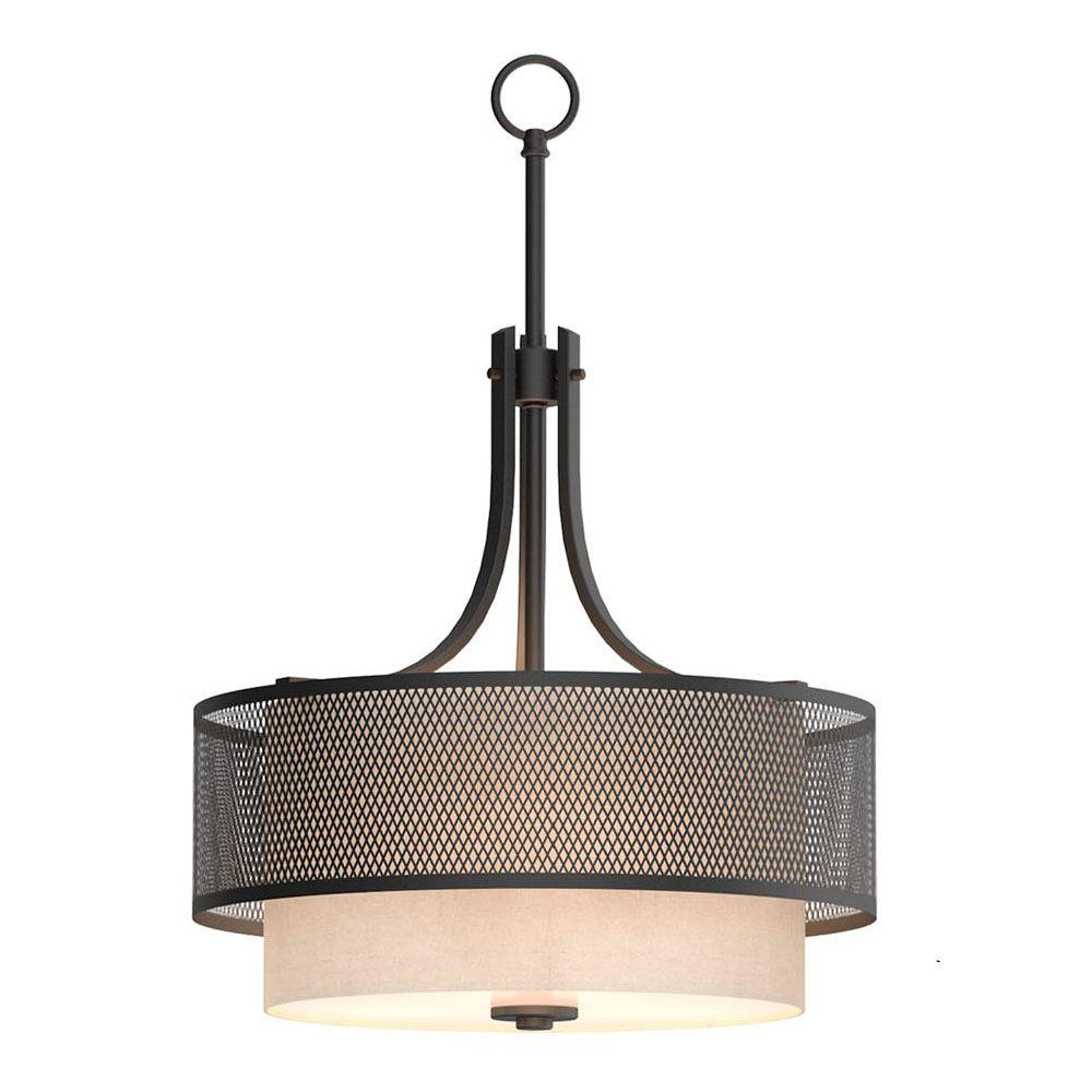 Home Decorators Collection 17108 3-Light Bronze Mesh Pendant 733992