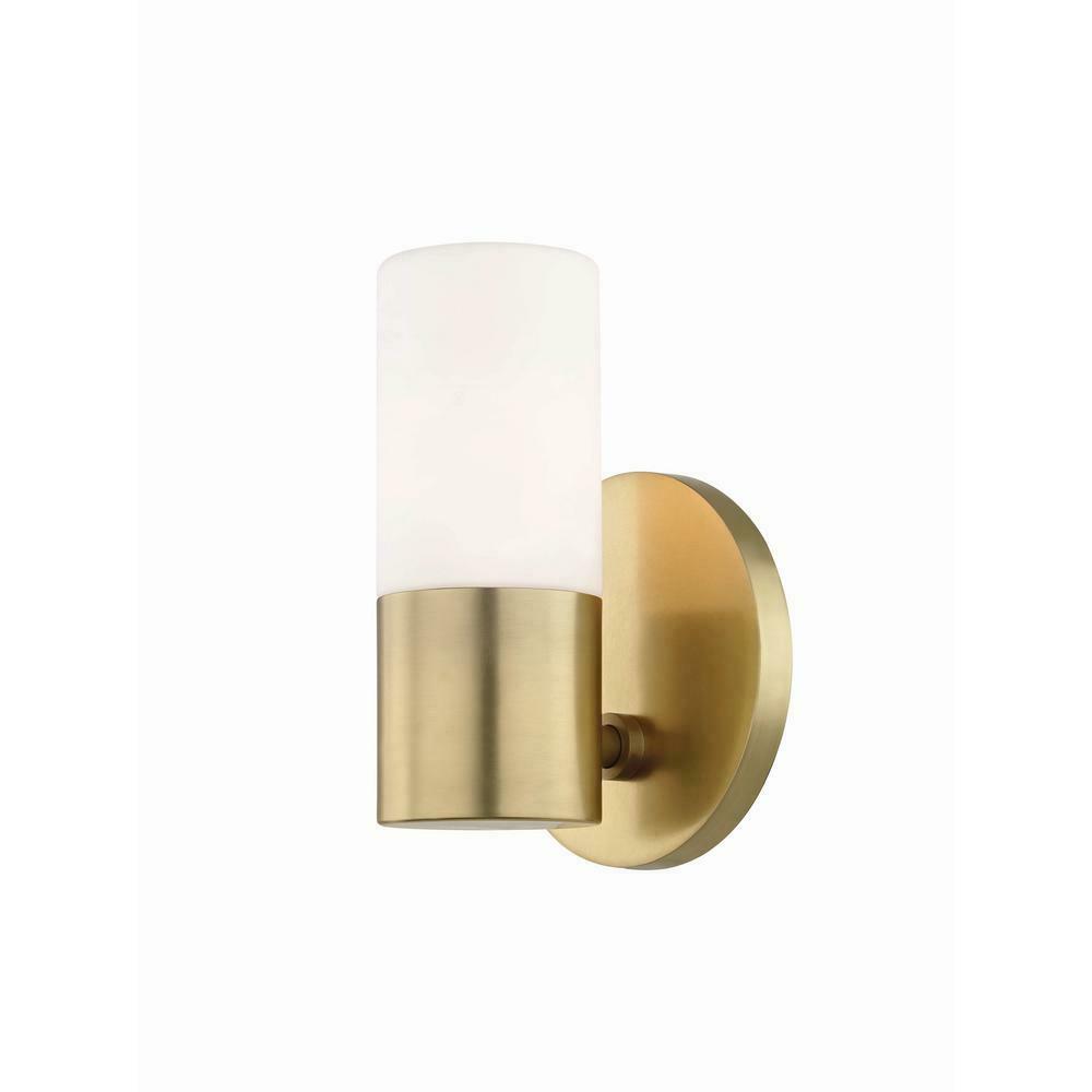 Mitzi Hudson Valley Lighting H196101-AGB Lola 1-Light Aged Brass LED Wall Sconce