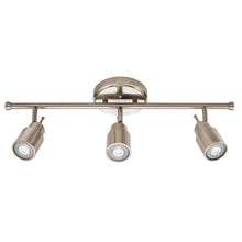 Load image into Gallery viewer, Lithonia Lighting LTFSTCYL MR16GU10 3-Light Track Lighting Kit, Brushed Nickel

