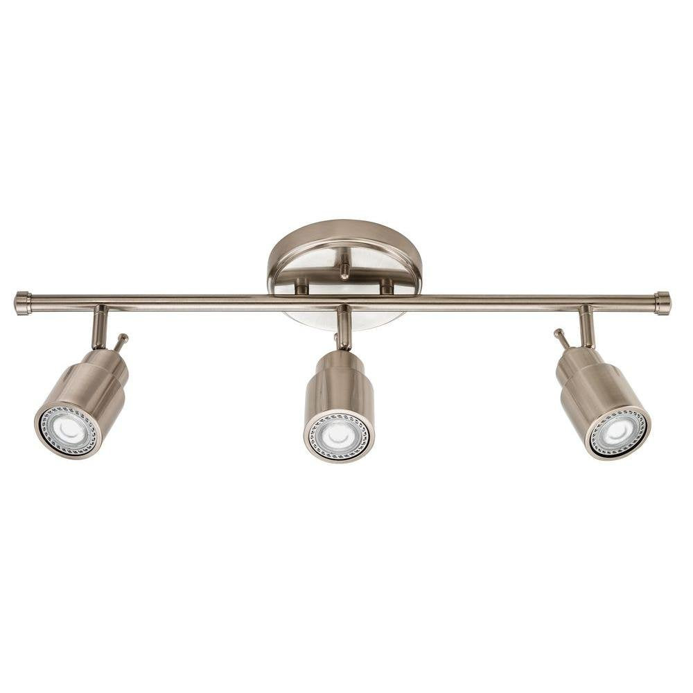 Lithonia Lighting LTFSTCYL MR16GU10 3-Light Track Lighting Kit, Brushed Nickel