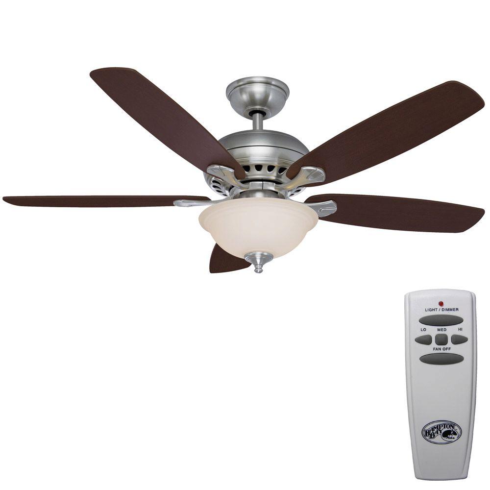 Hampton Bay 52379 Southwind 52 in. Indoor Brushed Nickel Ceiling Fan 813875