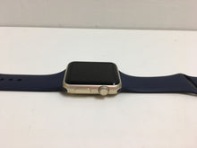 Load image into Gallery viewer, Apple Watch Series 1 WR-IPX7 42mm Gold Aluminum Case Midnight Blue Sport Band
