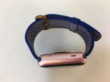 Load image into Gallery viewer, Apple Watch Sport MLCH2LL/A 38mm RG Aluminum Case Pink/Blue Woven Nylon Band
