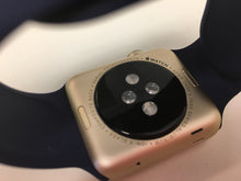 Load image into Gallery viewer, Apple Watch MLC72LL/A 42mm Gold Aluminum Case Midnight Blue Sport Band
