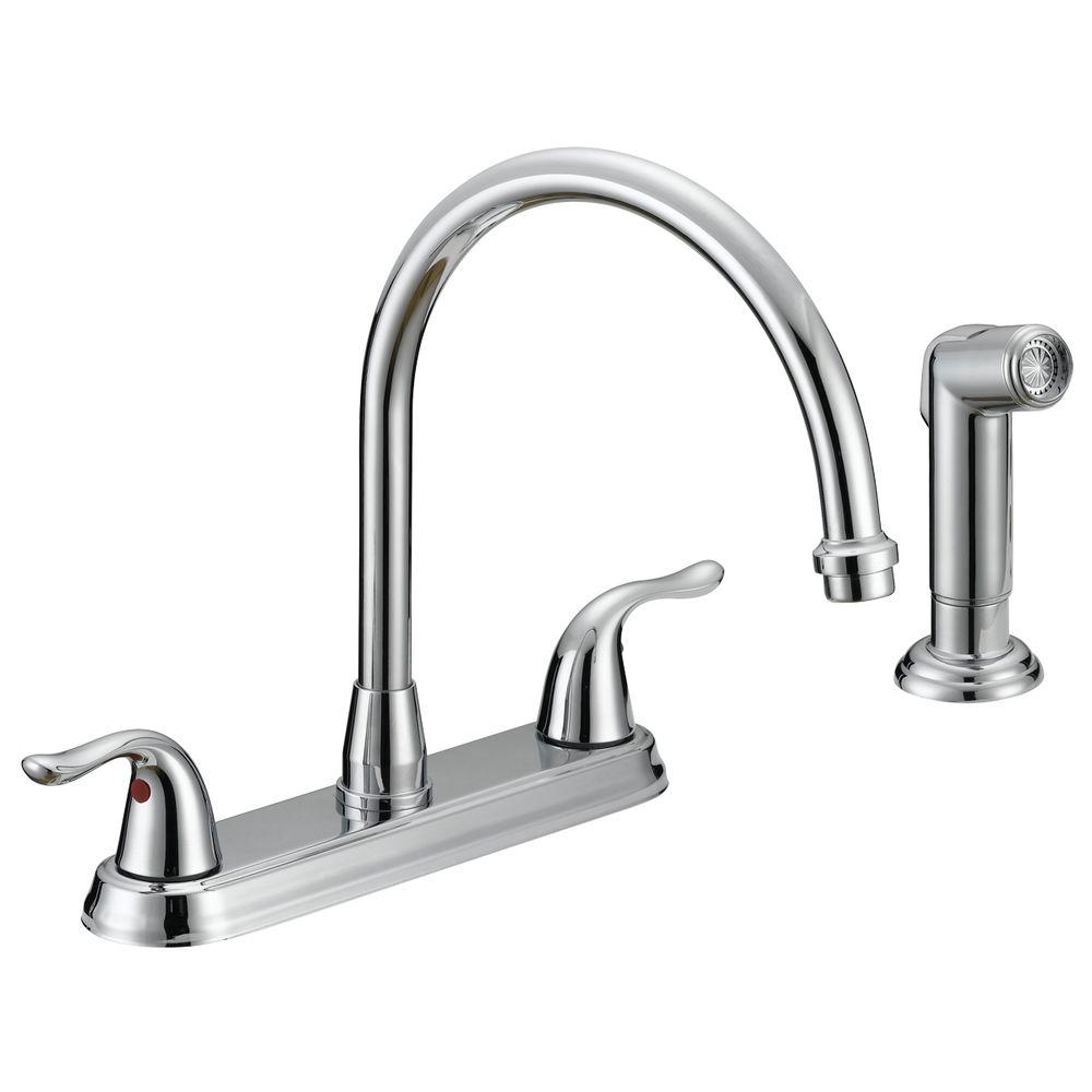 EZ-FLO 10201 Impression Collection 2-Handle Standard Kitchen Faucet Chrome