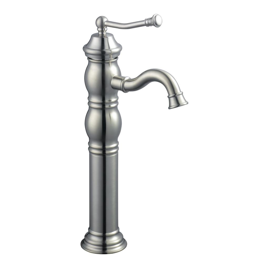 Pegasus 65202W-7004 Traditional 1-Hole Vessel Bath Faucet Brushed Nickel