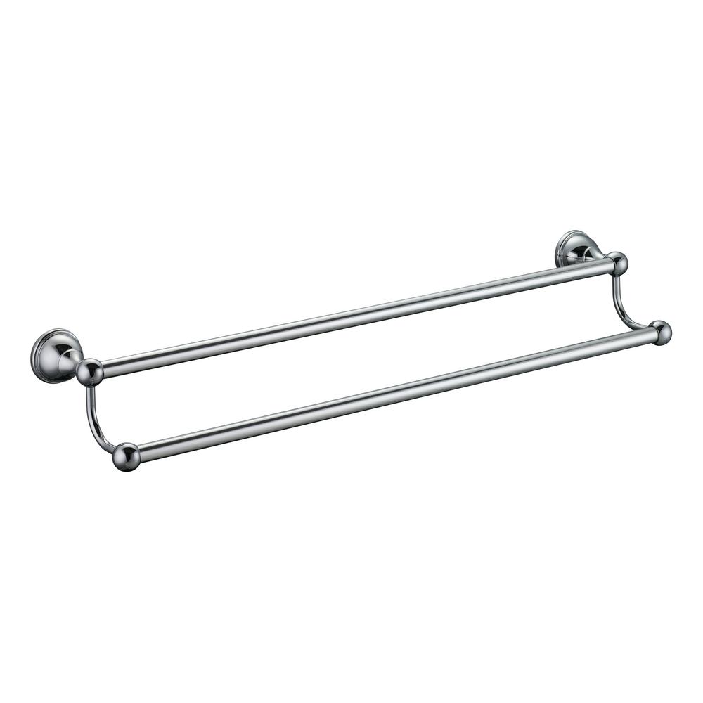 Glacier Bay 262A-1301 Mandouri Series 24 in. Double Towel Bar in Chrome