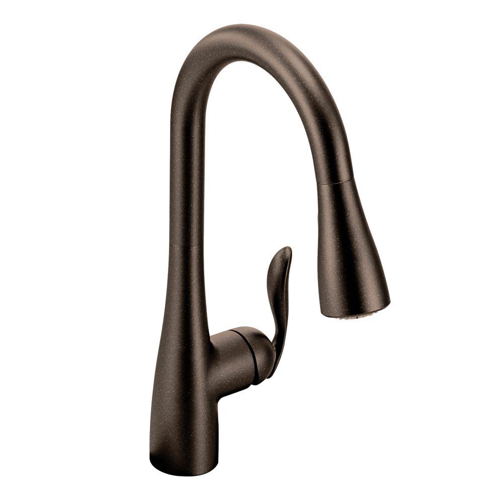 MOEN 7594ORB Arbor 1-Handle Pull-Down Sprayer Kitchen Faucet Oil Rubbed Bronze