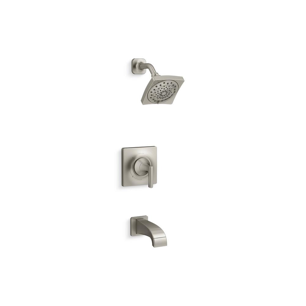 KOHLER K-R78040-4E-BN Katun 1-Handle 3-Spray Tub & Shower Faucet Brushed Nickel