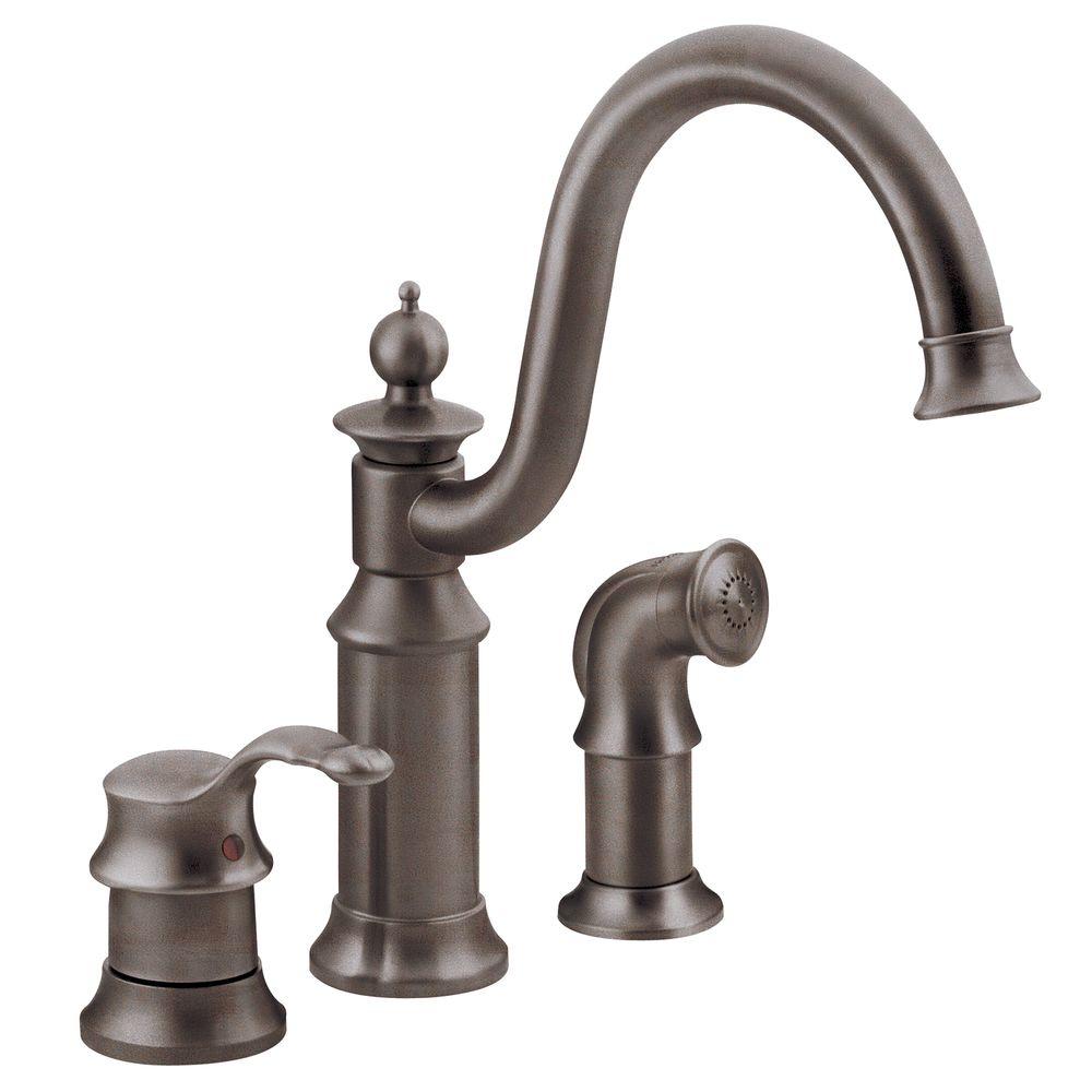 MOEN S711ORB Waterhill High-Arc Standard Kitchen Faucet Oil-Rubbed Bronze