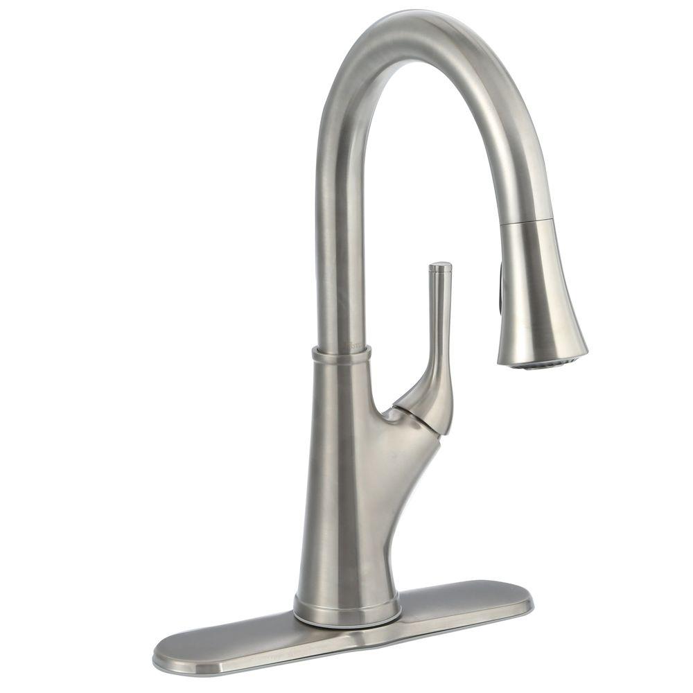 Pfister F-529-7CRS Cantara Pull-Down Sprayer Kitchen Faucet, Stainless Steel
