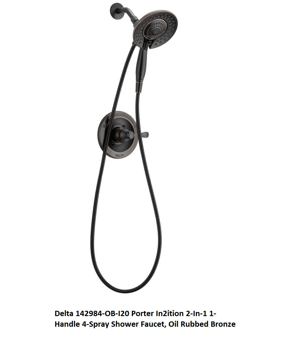 Delta 142984-OB-I20 Porter In2ition 2-In-1 Shower Faucet, Oil Rubbed Bronze