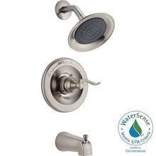 Load image into Gallery viewer, Delta BT14496-SS Windemere 1-Handle Tub and Shower Faucet Trim Kit, Stainless
