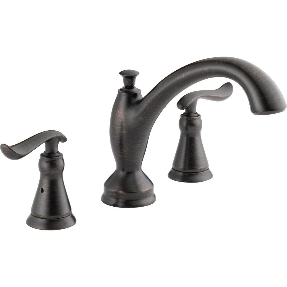 Delta T2794-RB Linden Deck-Mount 3 Hole Roman Tub Trim Kit Venetian Bronze