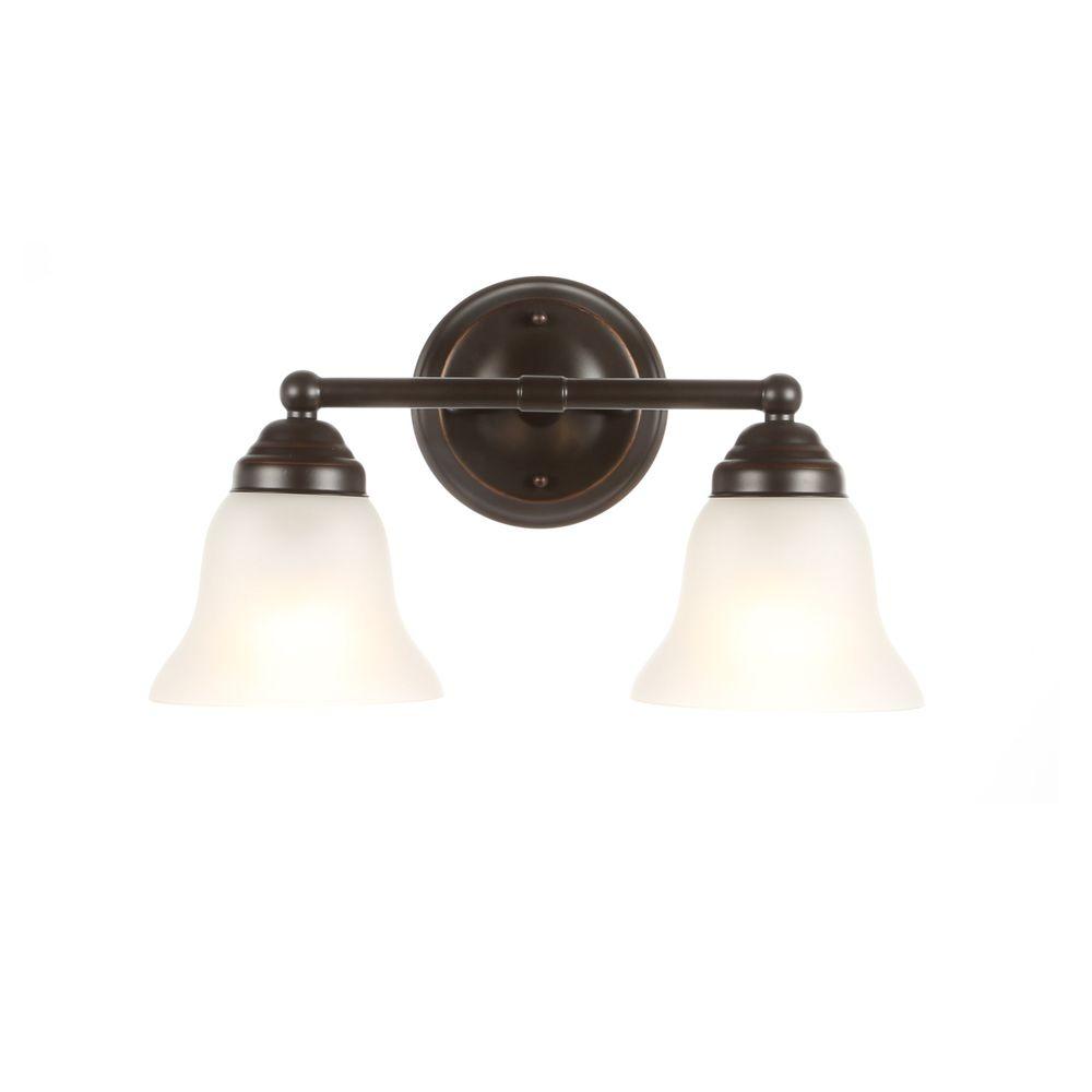 Hampton Bay EGM1392A-3/ORB 2-Light Oil Rubbed Bronze Vanity Light 613368