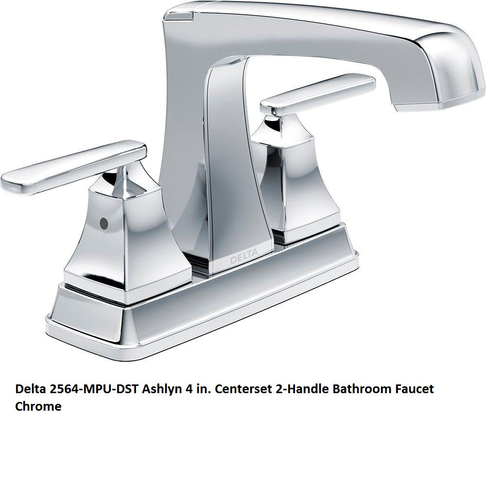 Delta 2564-MPU-DST Ashlyn 4 in. Centerset 2-Handle Bathroom Faucet Chrome