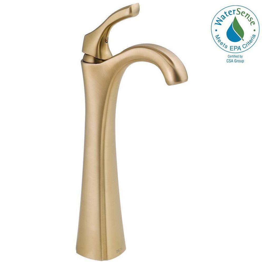 Delta 792-CZ-DST Addison 1-Handle Vessel Bathroom Faucet in Champagne Bronze