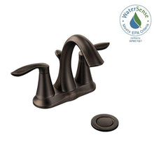 Load image into Gallery viewer, MOEN 6410ORB Eva 4&quot; Centerset High-Arc Bathroom Faucet, Oil Rubbed Bronze
